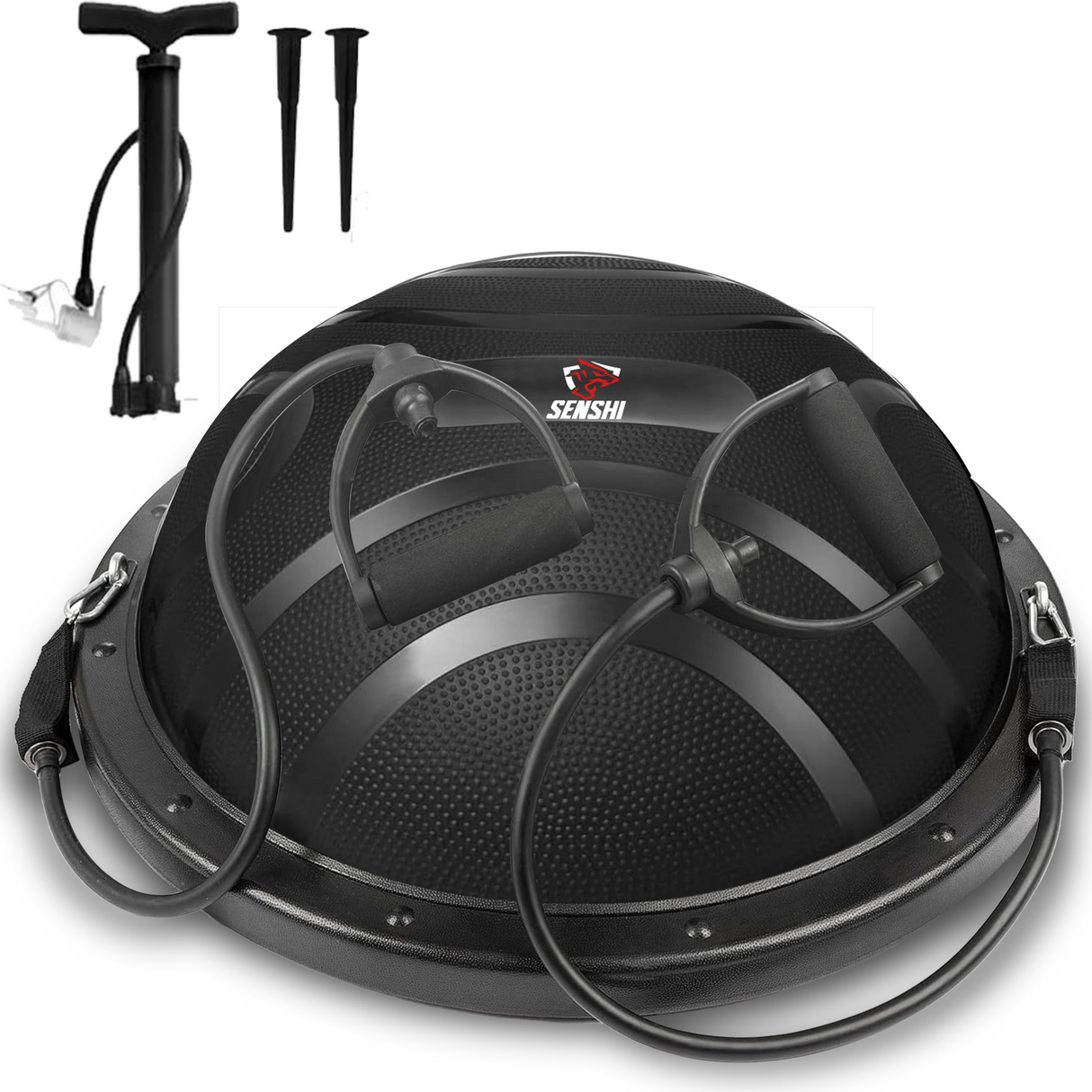 Half Ball Balance Trainer With Resistance Bands And Pump