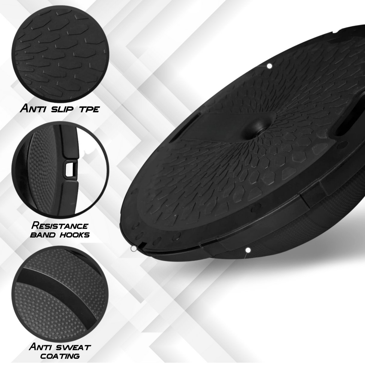 Half Ball Balance Trainer With Resistance Bands And Pump