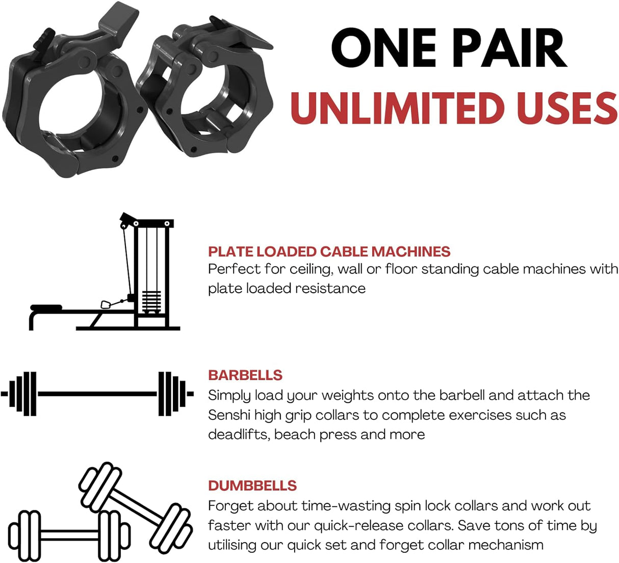 25-mm-Schnellverschluss-Stangenmanschetten