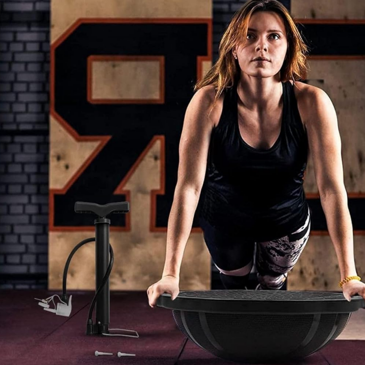 Half Ball Balance Trainer With Resistance Bands And Pump