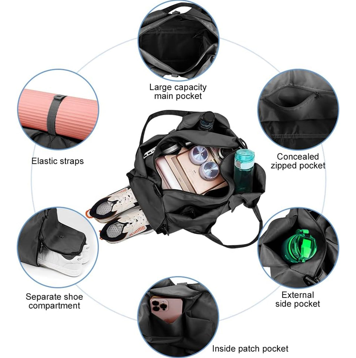 Gym Bag With Shoe Compartment