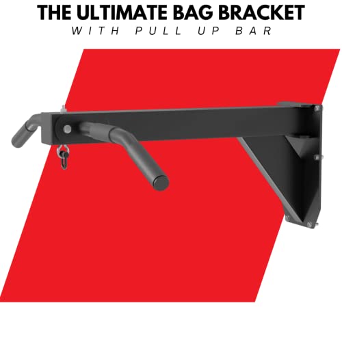 Senshi Japan Soporte para saco de boxeo montado en la pared con barra de dominadas - Diseño de una pieza