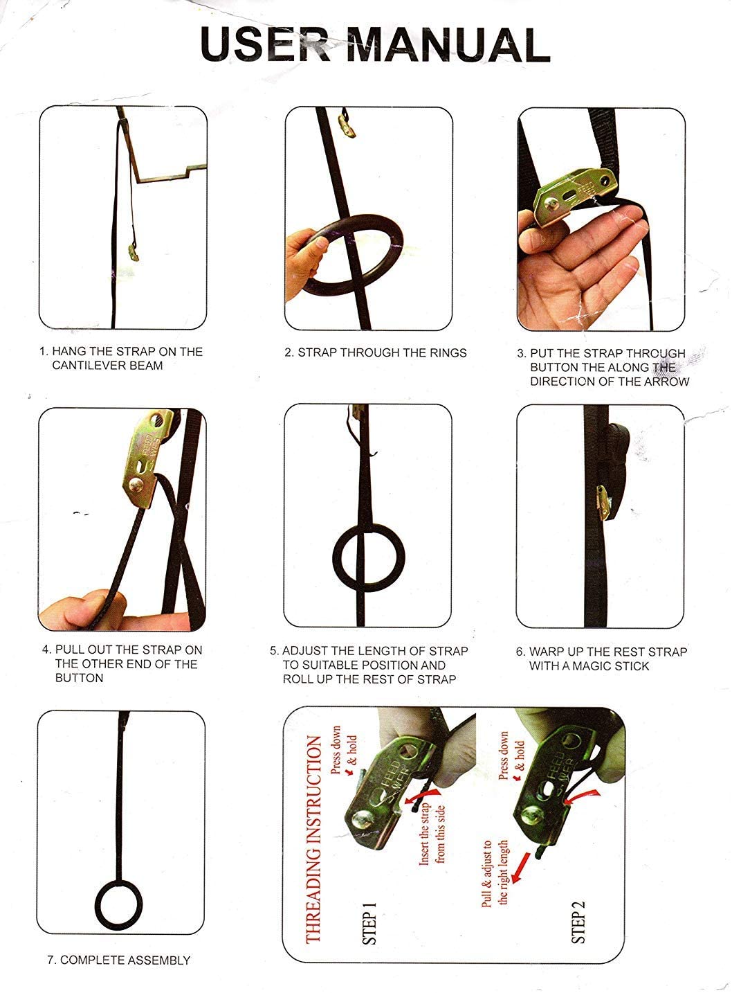 Senshi Japan Wooden Olympic Gymnastic Rings - Includes