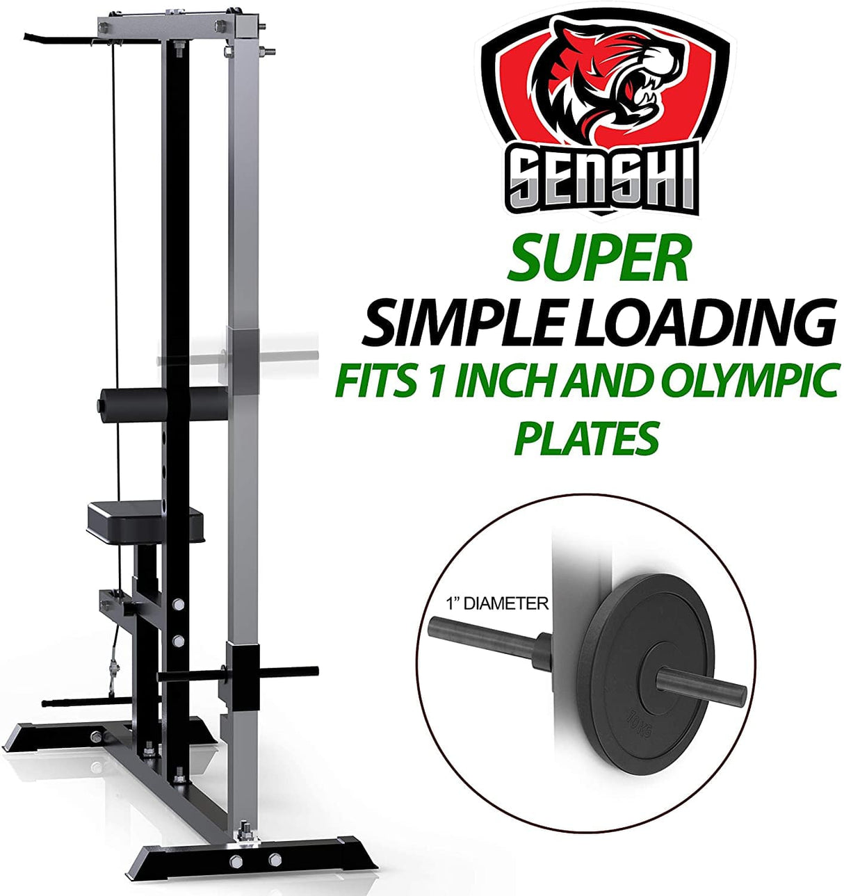 Senshi Japan V3 Cable Machine With Lat Bar Straight Bar