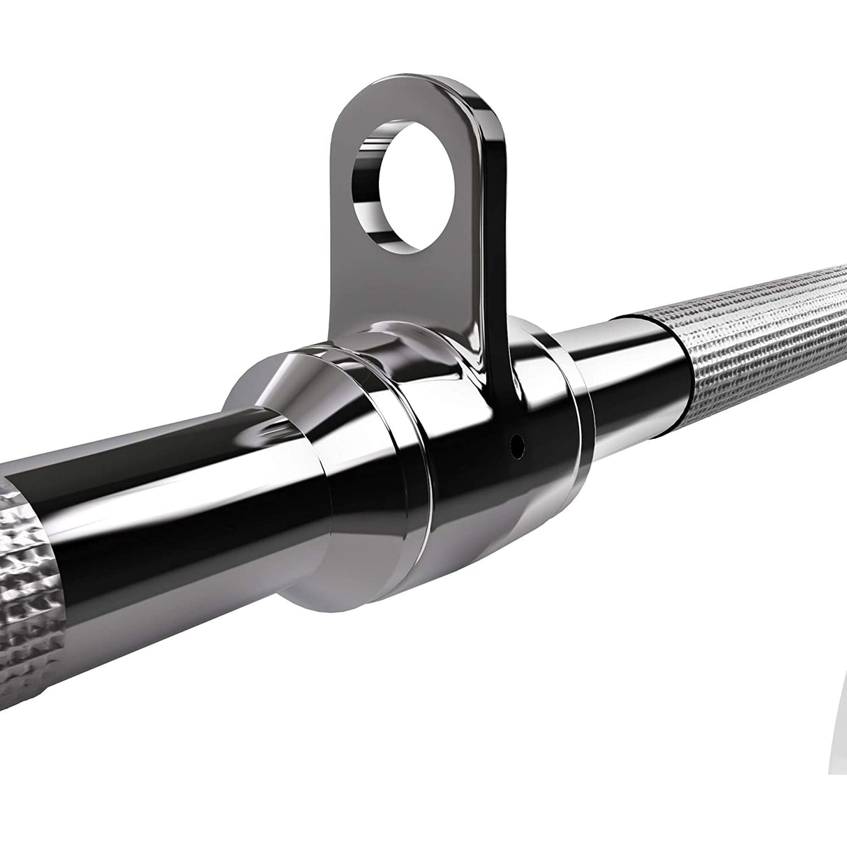 Chrome Lat Bar With Handles For Cable Machines - Cable