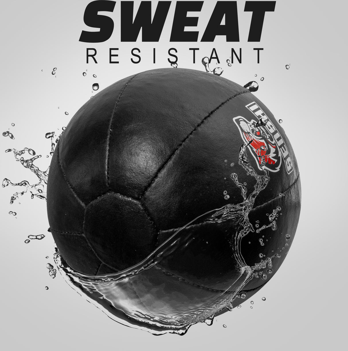 Bola medicinal de 10KG, bola de parede com peso de couro para núcleo, esportes, treinamento