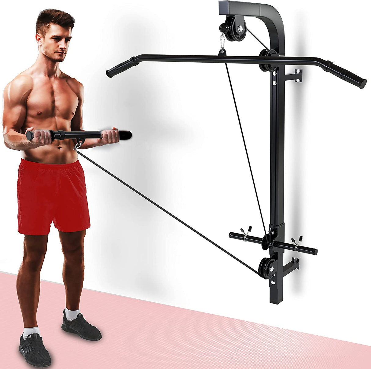 Wall Mounted Cable Machine Multi Gym - Fits Standard 1