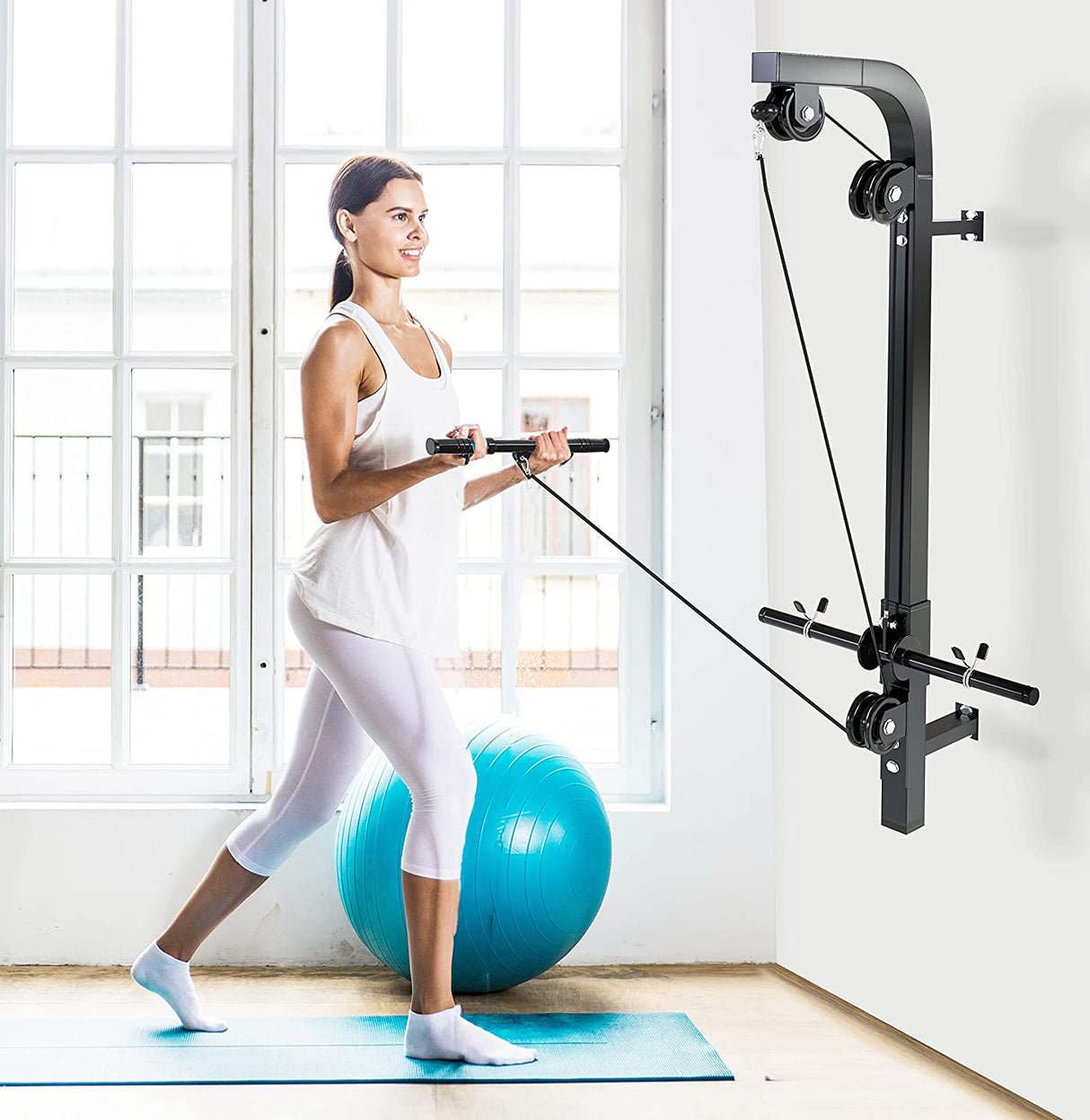 Wall Mounted Cable Machine Multi Gym - Fits Standard 1