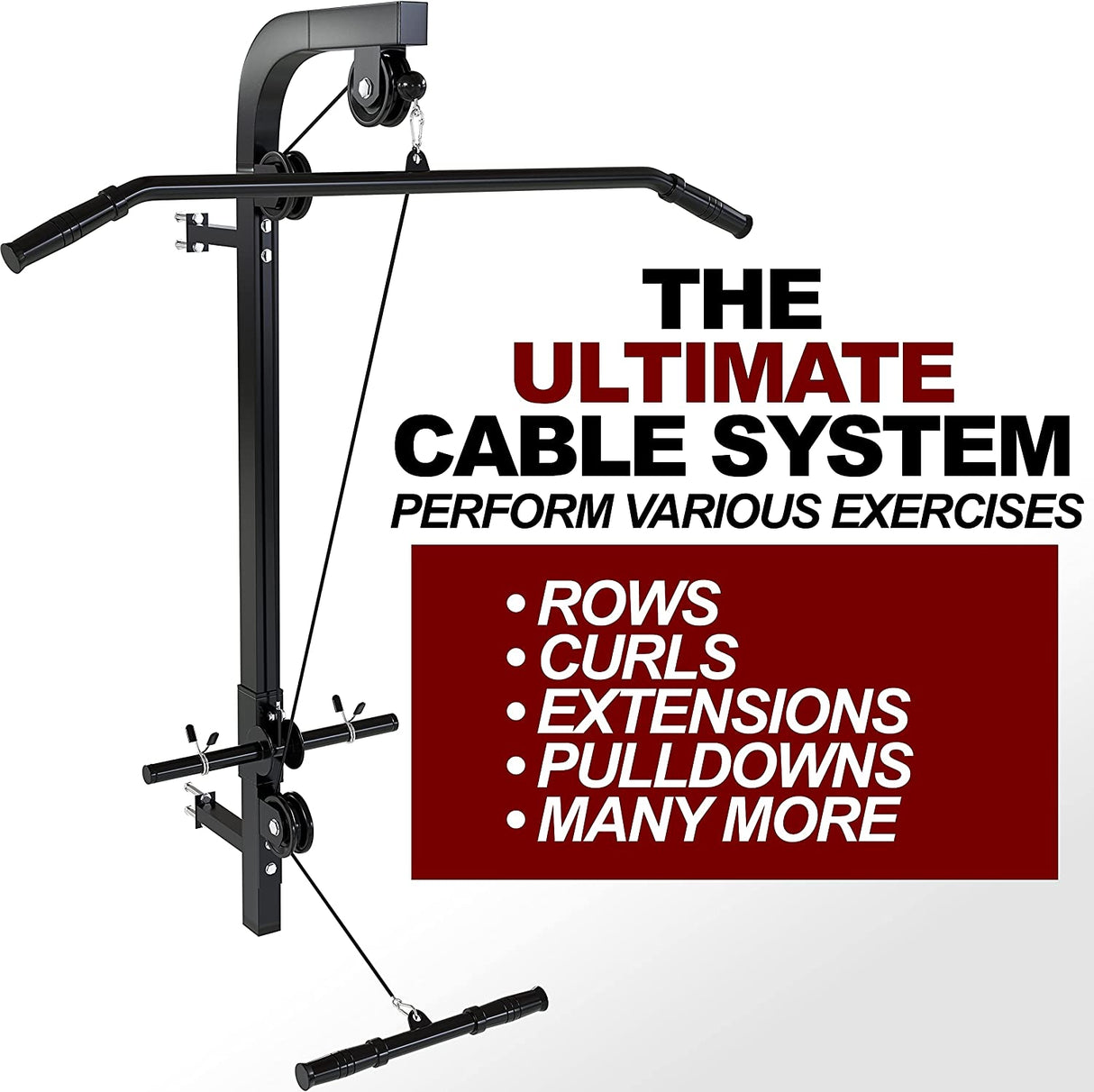 Wall Mounted Cable Machine Multi Gym - Fits Standard 1