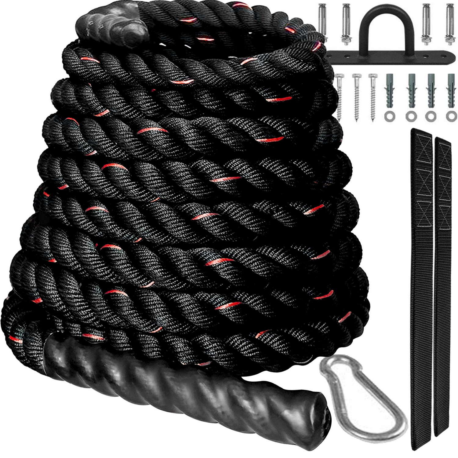 EXTRA Heavy Battle Rope With Wall Anchor 6 Metres With Anchor