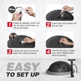 Half Ball Balance Trainer With Resistance Bands And Pump
