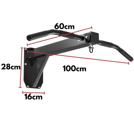 Staffa per sacco da boxe Senshi Japan montata a parete con barra per trazioni - Design in un unico pezzo