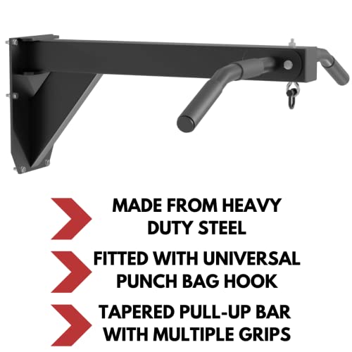 Staffa per sacco da boxe Senshi Japan montata a parete con barra per trazioni - Design in un unico pezzo