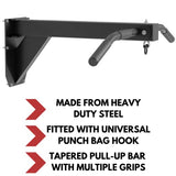 Staffa per sacco da boxe Senshi Japan montata a parete con barra per trazioni - Design in un unico pezzo