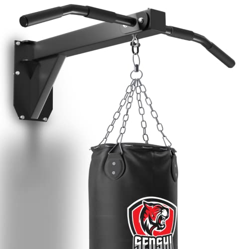 Senshi Japan Wall Mounted Punch Bag Bracket With Pull Up Bar - One Piece Design