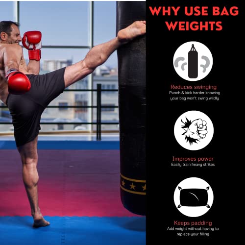 Senshi Japan Pesi di riempimento per sacco da boxe, converti il ​​tuo sacco da boxe in un sacco pesante, pesi di riempimento per sacco da sabbia (1 KG)