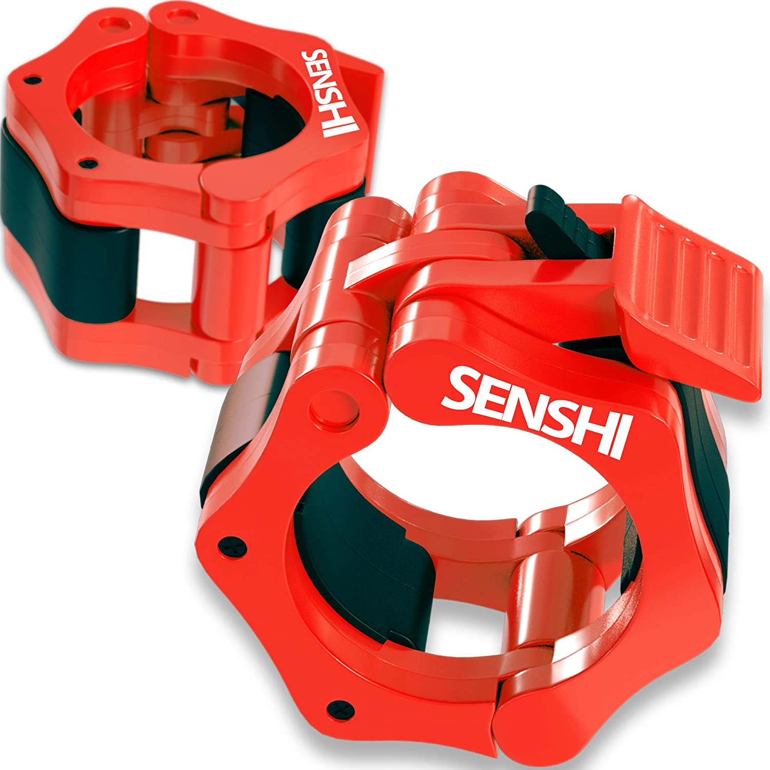 Senshi Japan 50mm Olympic Bar Collars - Red - Bar Collars, 