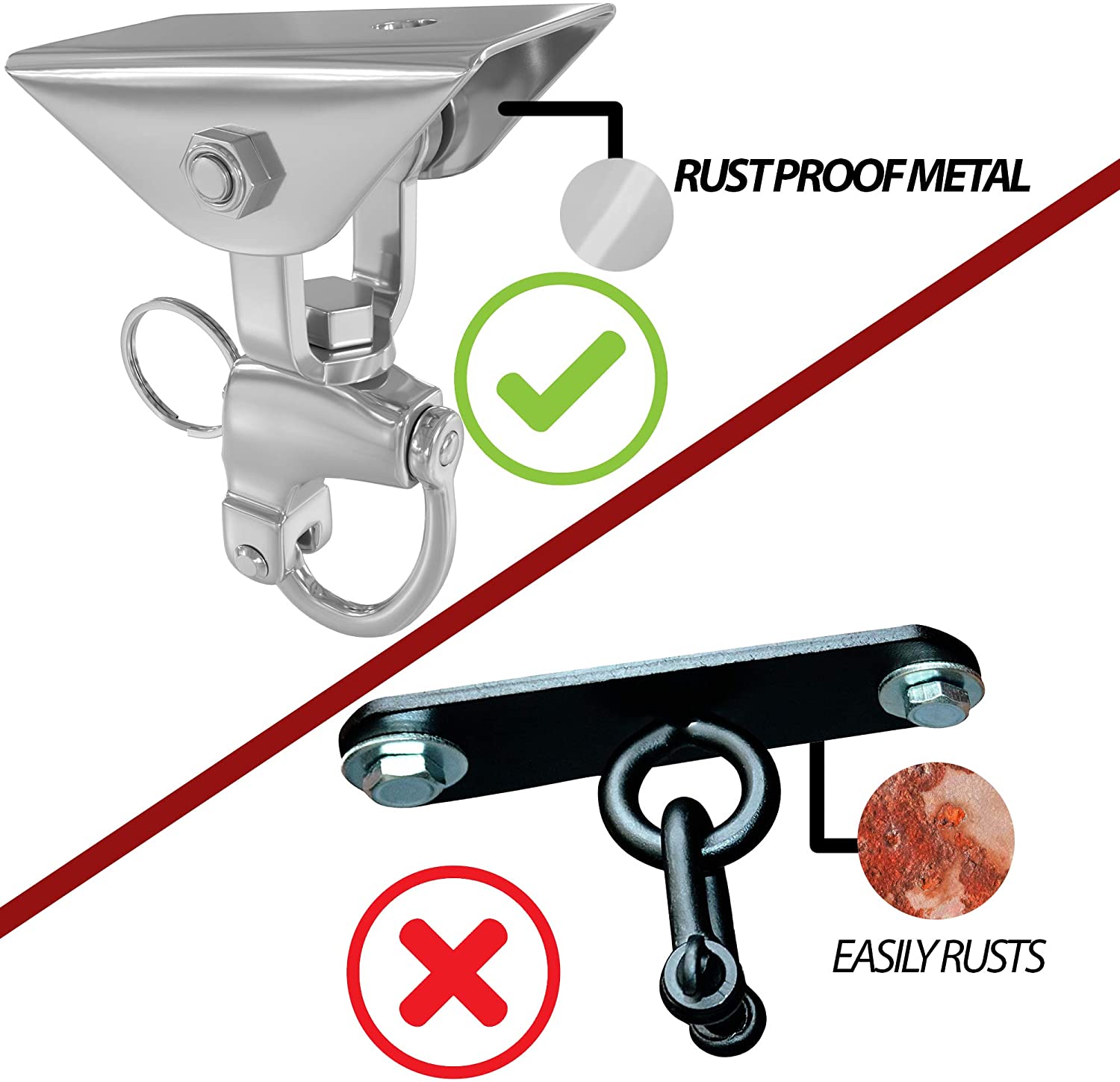 Stainless Steel Anti Rust 360 Punch Bag Ceiling Bracket