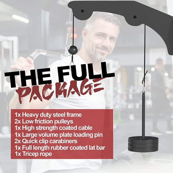 Wall Mounted Lat Pull Down Machine Pulley System