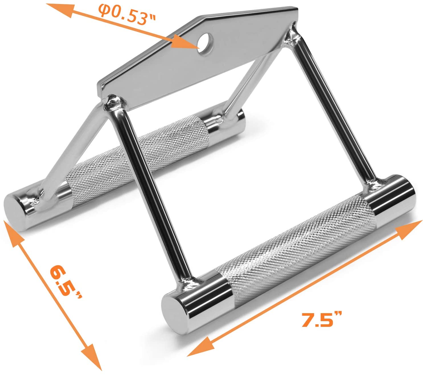 Chrome Close Grip Rowing Handle Attachment For Cable Machines