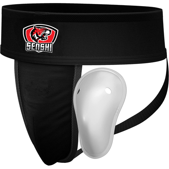 Protector de coquilla negro con copa extraíble