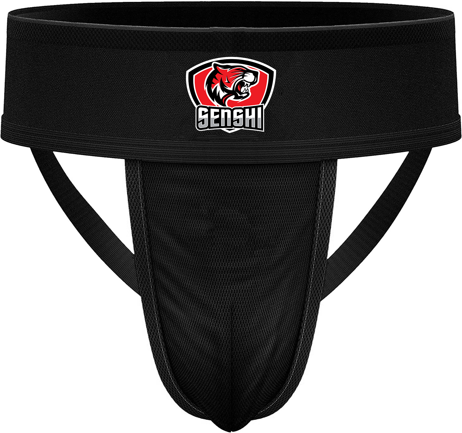 Black Groin Guard With Removable Cup
