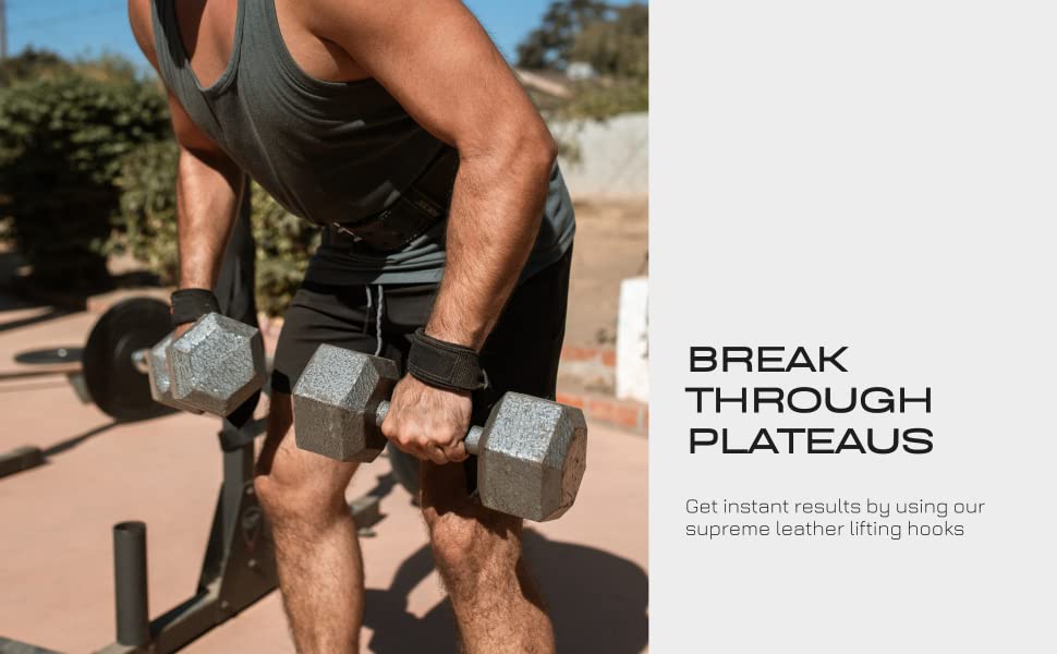 Ganci per sollevamento pesi in pelle, perfetti per stacchi, squat, lat pulldown, pull up
