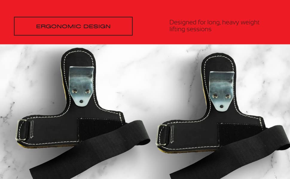 Ganci per sollevamento pesi in pelle, perfetti per stacchi, squat, lat pulldown, pull up