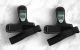 Ganci per sollevamento pesi in pelle, perfetti per stacchi, squat, lat pulldown, pull up
