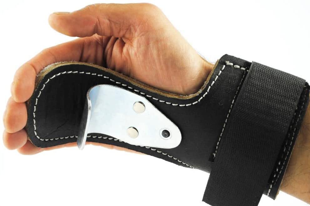 Ganci per sollevamento pesi in pelle, perfetti per stacchi, squat, lat pulldown, pull up