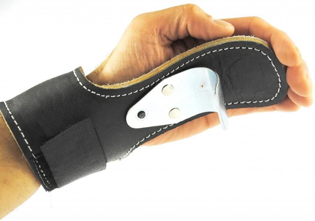 Ganci per sollevamento pesi in pelle, perfetti per stacchi, squat, lat pulldown, pull up