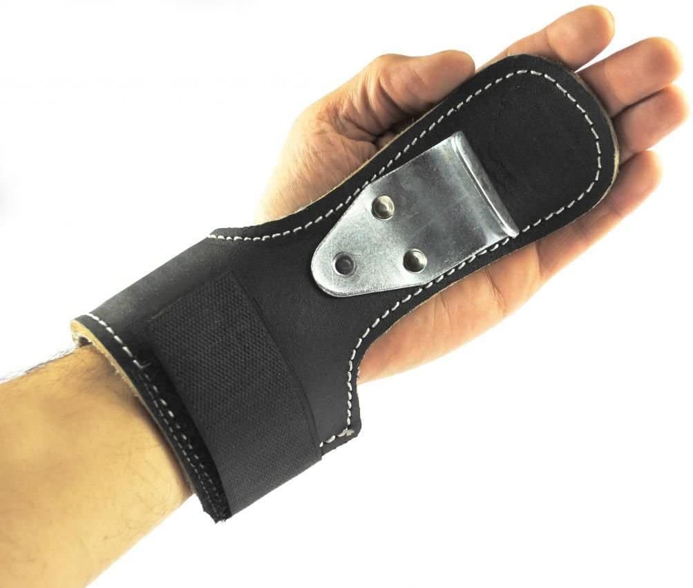 Ganci per sollevamento pesi in pelle, perfetti per stacchi, squat, lat pulldown, pull up