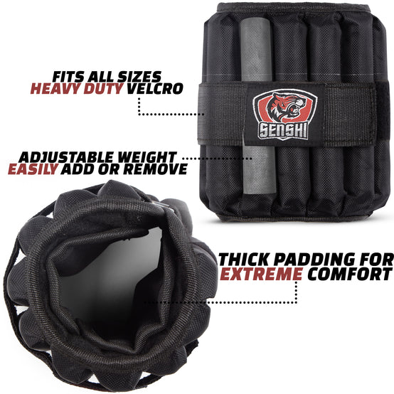 HEAVY 5 kg Ankle Weights, Perfect For Wrist And Ankles For HIIT, Cardio, Rehab, Physio, Fitness (2x2.5kgs)