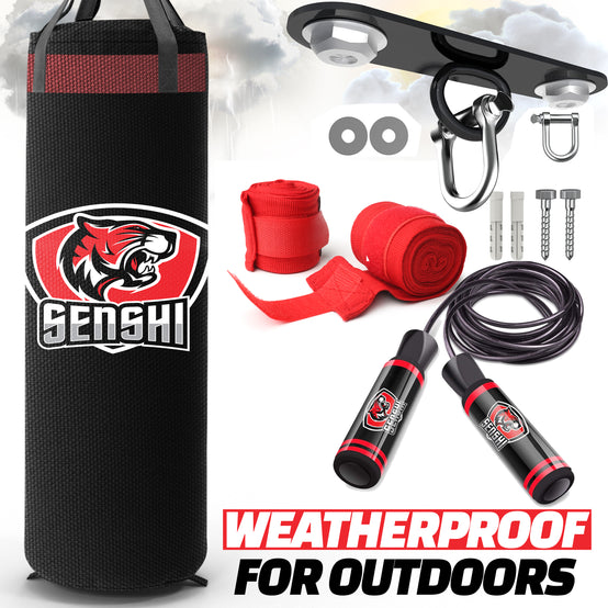 Outdoor Punch Bag - Weatherproof and Quiet Boxing Bag For Gardens, Gyms & Garages