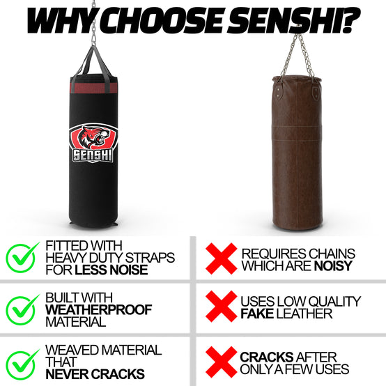 Outdoor Punch Bag - Weatherproof and Quiet Boxing Bag For Gardens, Gyms & Garages