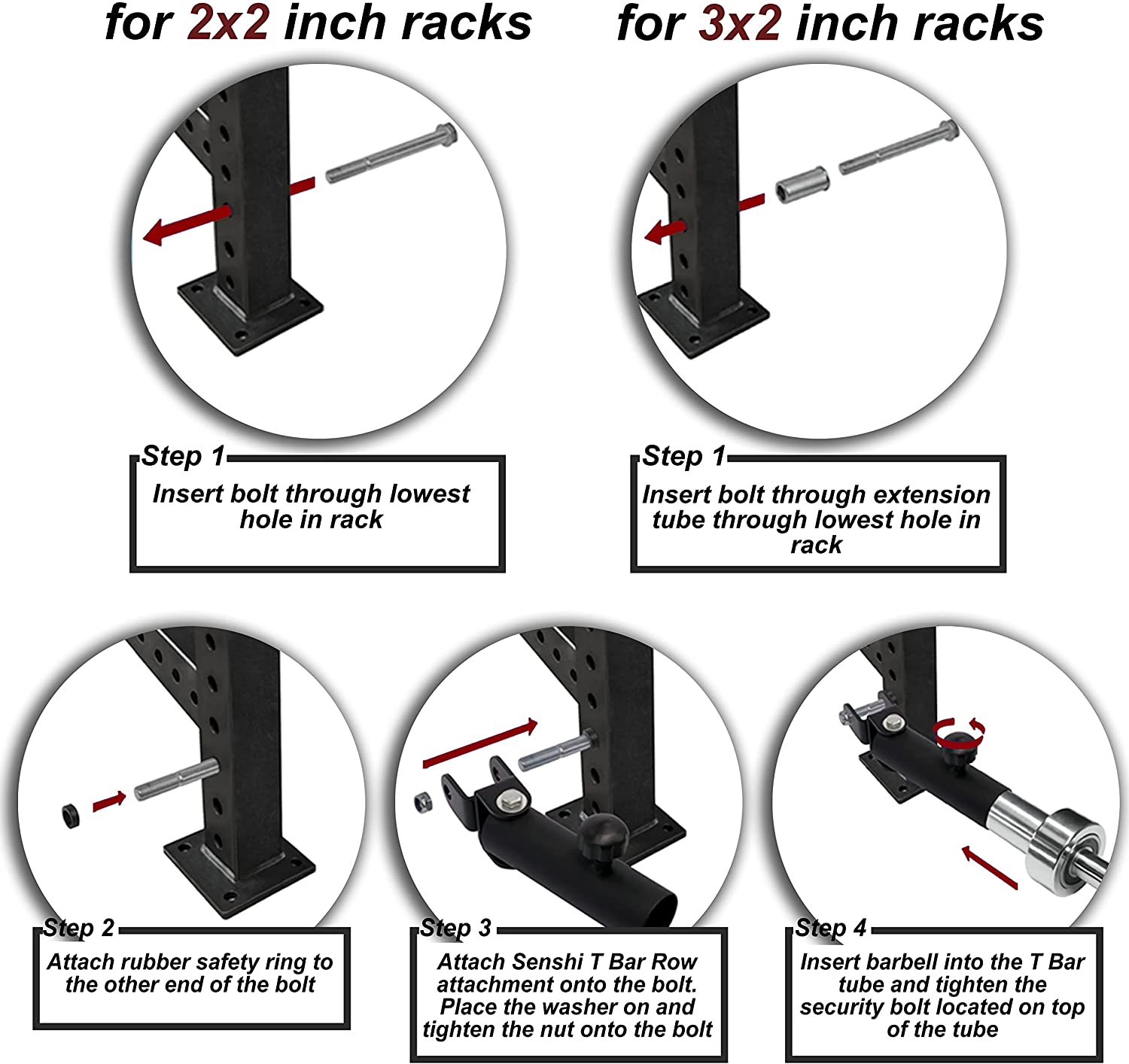 1 inch t bar row attachment hotsell