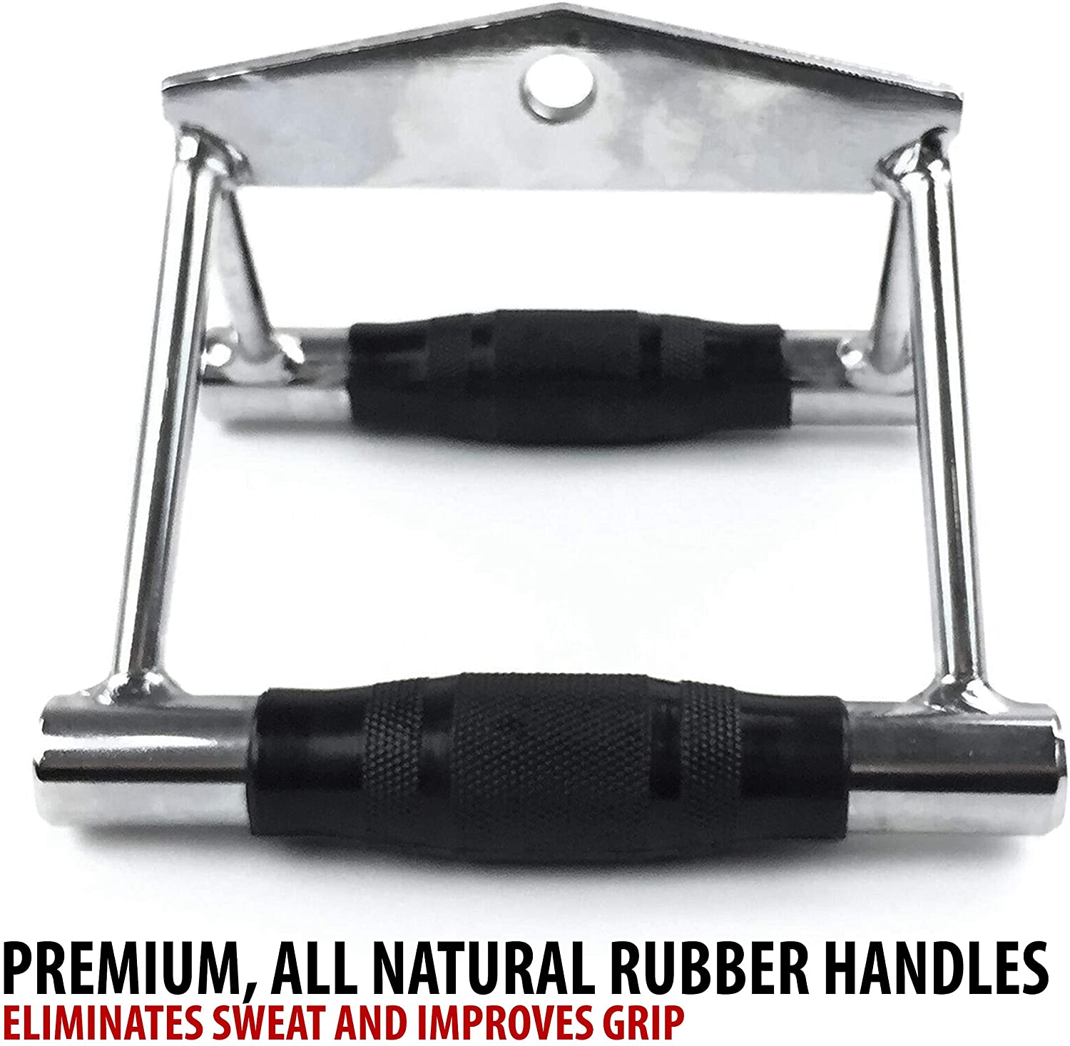 Rubber Coated Rowing Handle - Close Grip Rowing Bar - For Cable Machin