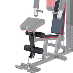 Macchina multifunzionale con cavi da 3 stazioni, 198 kg, per palestre domestiche e commerciali - Sacco da boxe, stazione per dip, lat pulldown e molto altro incluso!