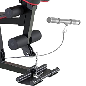 Macchina multifunzionale con cavi da 3 stazioni, 198 kg, per palestre domestiche e commerciali - Sacco da boxe, stazione per dip, lat pulldown e molto altro incluso!