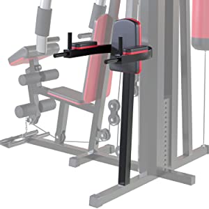 Macchina multifunzionale con cavi da 3 stazioni, 198 kg, per palestre domestiche e commerciali - Sacco da boxe, stazione per dip, lat pulldown e molto altro incluso!