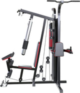 Macchina multifunzionale con cavi da 3 stazioni, 198 kg, per palestre domestiche e commerciali - Sacco da boxe, stazione per dip, lat pulldown e molto altro incluso!