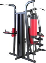 Macchina multifunzionale con cavi da 3 stazioni, 198 kg, per palestre domestiche e commerciali - Sacco da boxe, stazione per dip, lat pulldown e molto altro incluso!